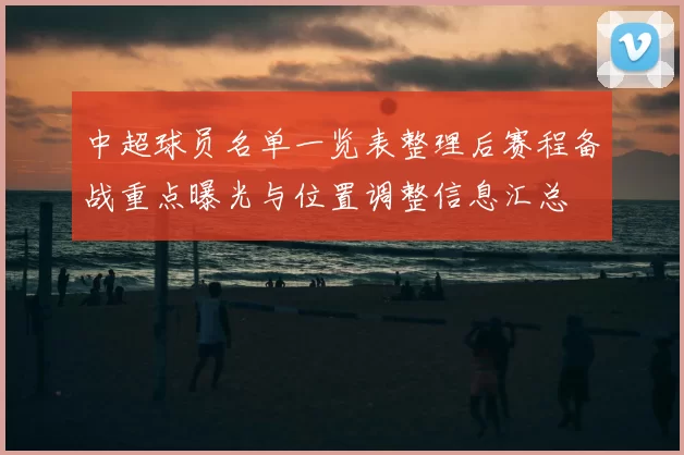 中超球员名单一览表整理后赛程备战重点曝光与位置调整信息汇总